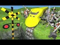 【踏切アニメ】おとす新幹線 Railroad Crossing Train Animation