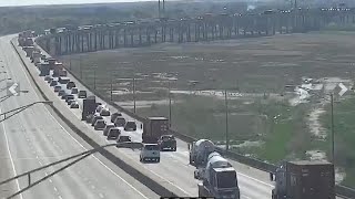 RAW VIDEO: SCDOT cameras show empty westbound lanes on I-526 after crash