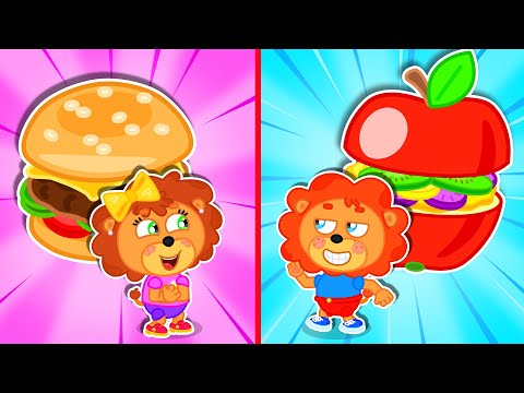 видео: Маша и Леопольд. Гамбургеры из фруктов - Серии для всей семьи - Lion Family на русском