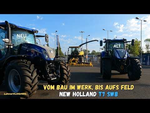 LohnerVLOG#601 New Holland T7.225 SWB I Werksführung in Basildon I ISOBUS am Frontlader I Testdrive