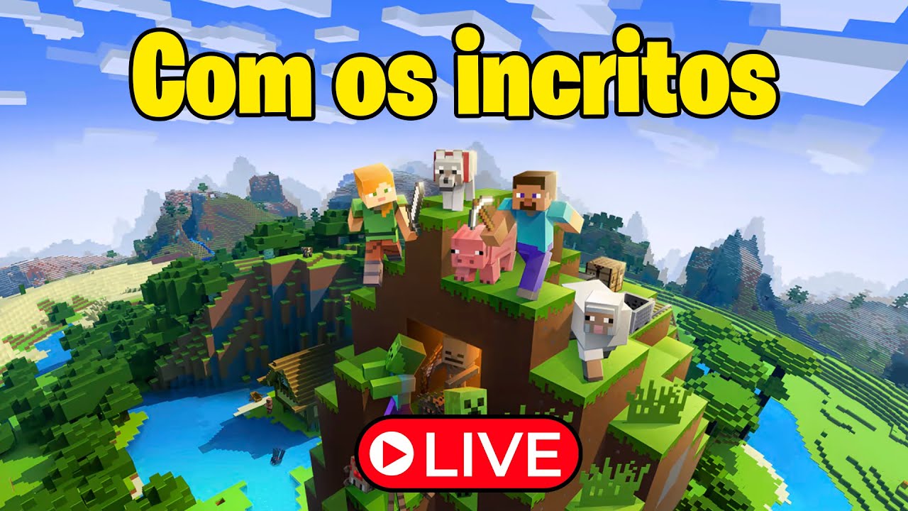 Jogando minecraft JAVA com os inscritos - YouTube