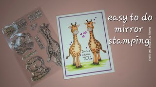 Easy to do mirror stamping technique using a larger stamp #mirrorstamping