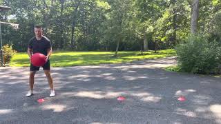 Side Shuffle To Medball Fake Throw