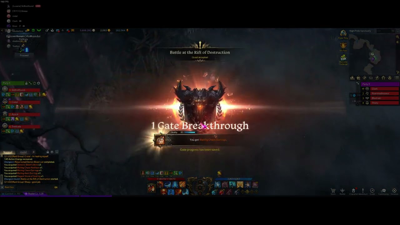 Lost Ark Valtan HM 4 Man Bus - 1460 FI Wardancer