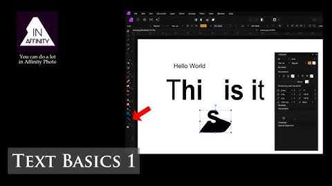 Text Basics 1 (in Affinity Photo)