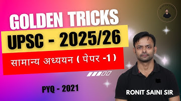 Cracking UPSC Prelims 2025: A Complete Guide | Ronit Saini Sir | PYQ - 2021
