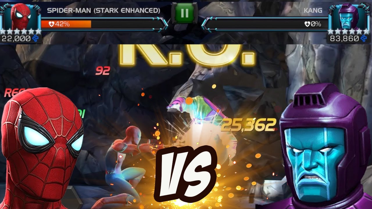 R3 Spider-man Stark Enhanced vs Variant Kang Boss