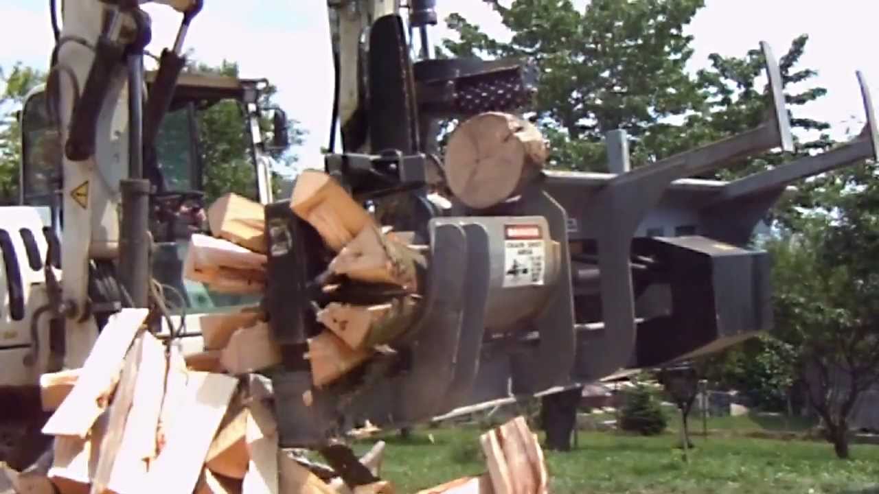Sagespaltautomat Bagger Brennholz Machen Lohnspaltung Youtube
