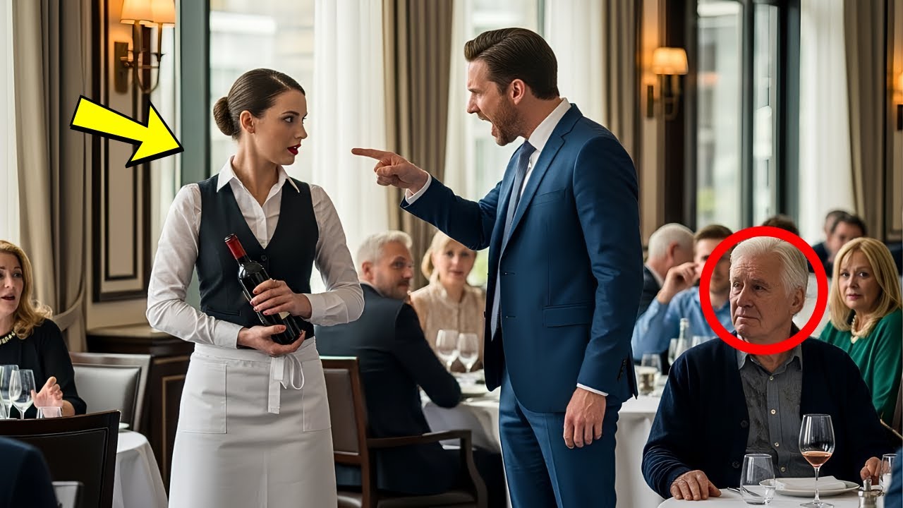 Kellnerin half einem armen alten Mann – bis er sagte: „Ich bin der milliardenschwere Besitzer“