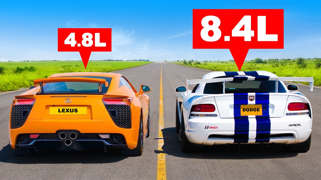 Does Size Matter? Lexus LFA v Dodge Viper: DRAG RACE
