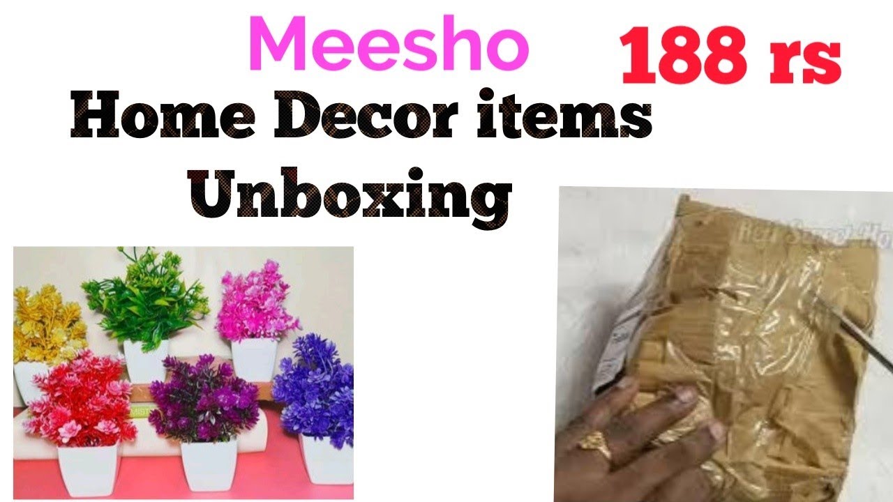 Meesho Home Decor Items Set Of 6 Artificial Plants Price 188 rs Code 196026569 YouTube