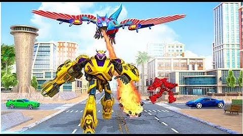 Flying Dino Transform Robot Part-1 | Amazing Dinosaur Robot Android GamePlay | By Game Crazy