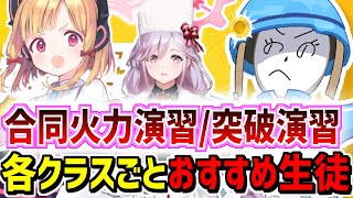合同火力演習「突破演習」の各クラスごとおすすめ生徒紹介【ブルーアーカイブ/ブルアカ】