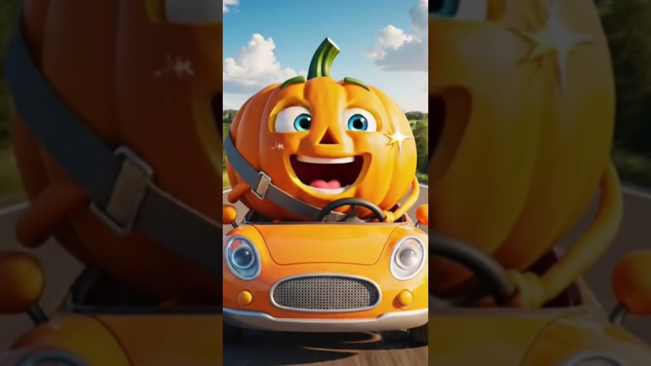 Dudi Dudi Dam 🚗🍈🍉🎃🥦 | Funny Veggies Driving a Car | Kids Song