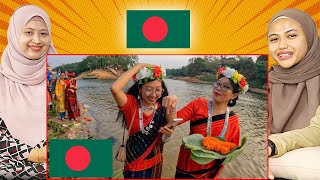 Celebrated Phool Biju with Bangladeshi Chakma tribe I বাংলাদেশ | Malay Girl Reacts