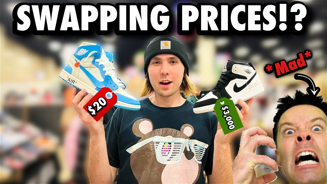 SWAPPING PRICE TAGS PRANK SNEAKERCON!! *MAD* YouTube