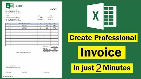 Create Professional Invoice Template 😎💯 | Invoice in Excel | Excel Tutorials