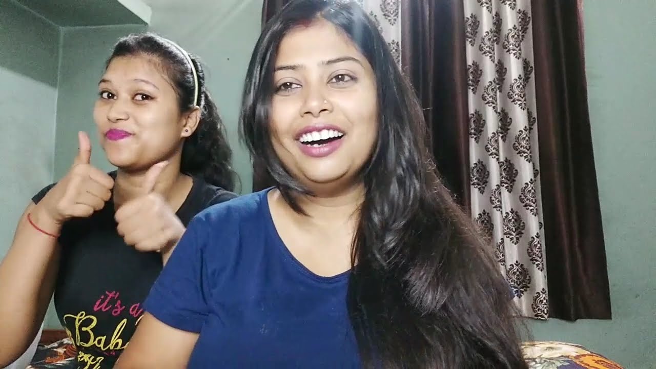 Выдергивание волос, массаж головы с сестрой 🤣😨 Видеоблог на хинди от индийского видеоблогера Свар...