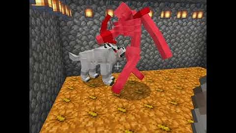Minecraft : 1 Mutant Skeleton vs 1 Mutant Wolf.