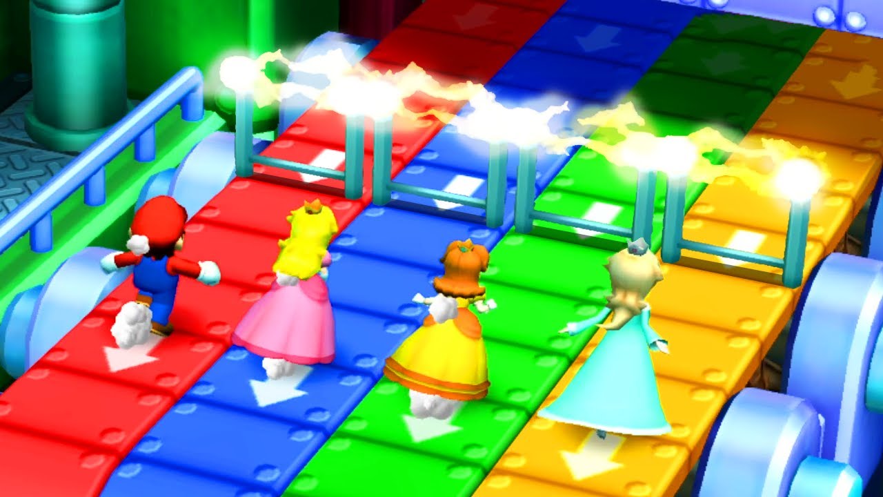 Mario Party The Top 100 - Minigames - Mario vs Peach vs Daisy vs Rosalina
