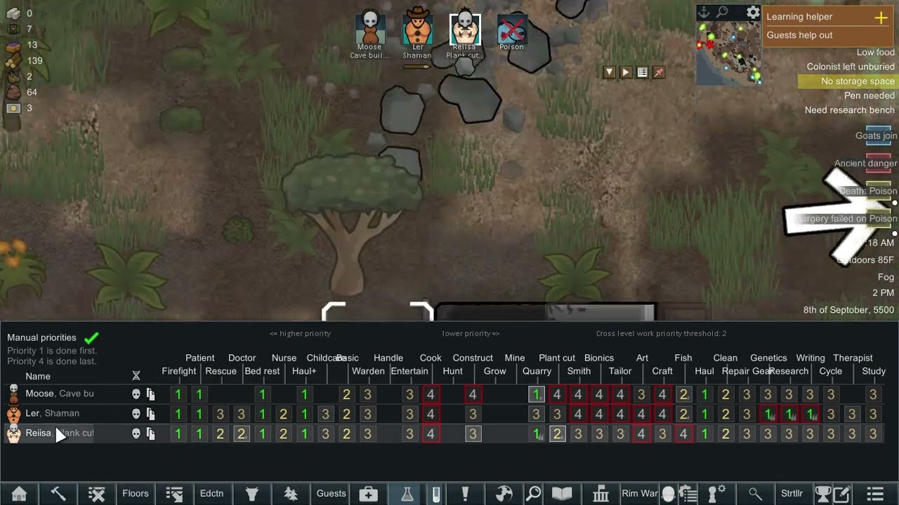 ERS Gaming, Rimworld, No-Research Beginning, Progression + Vanilla Expanded, heavily modded, 002