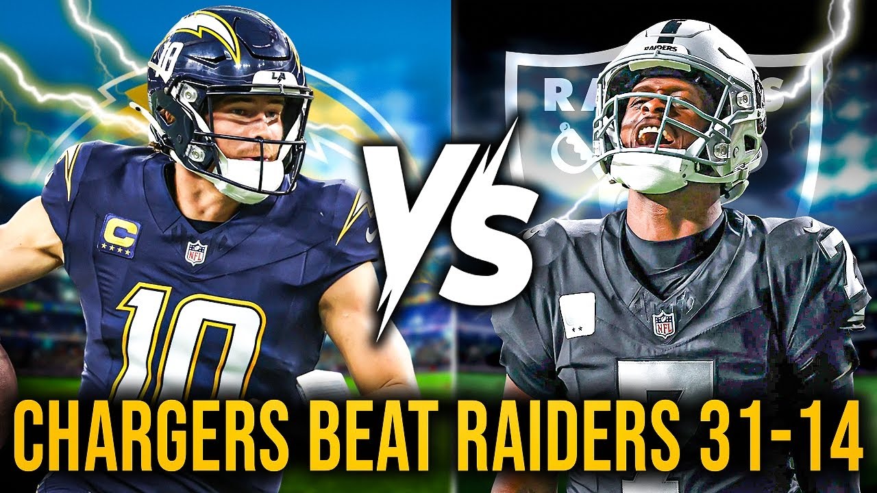 Chargers Vs Raiders Highlights | Chargers Run Wild & Defense Shuts Down Vegas