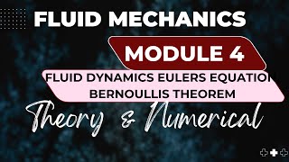 Celebrity Fluid Mechanics Module 4 Fluid Dynamics Eulers Equation,Bernoullis Theorem Theory and Numericals Profile