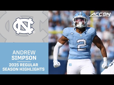 Andrew Simpson 2025 Regular Season Highlights | UNC LB