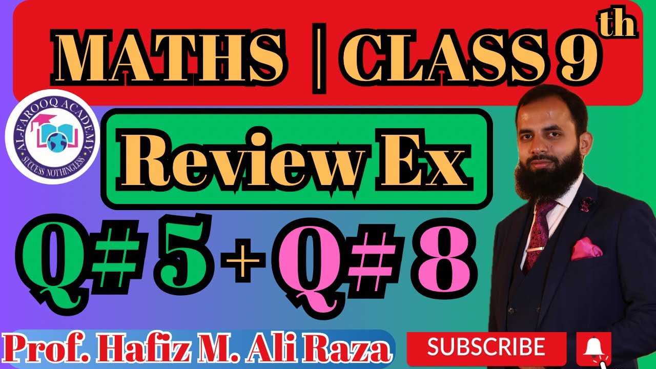 Chap # 4 ➡️ REVIEW Exercise ➡️ Q# 5 + 8