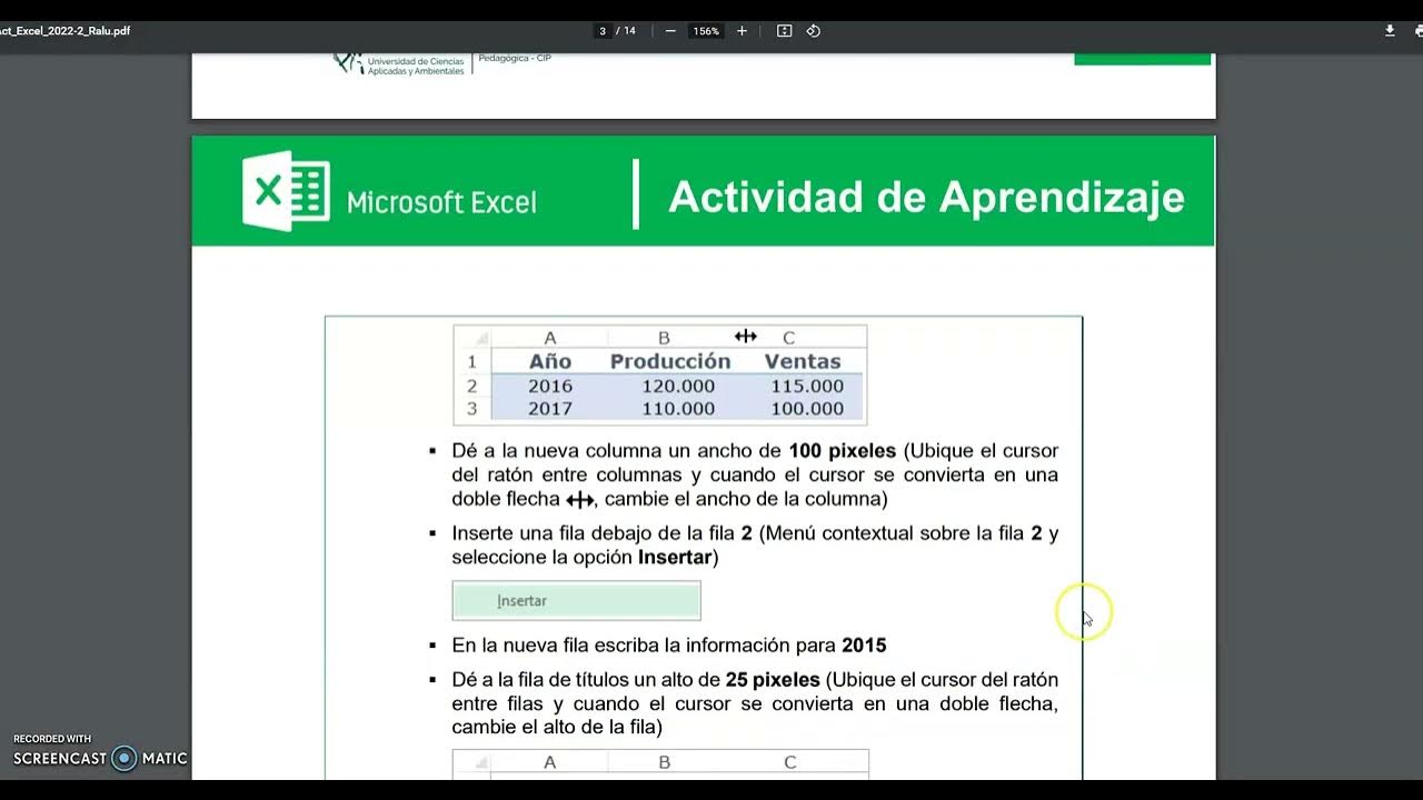 Video tutorial microsoft excel curso inform tica b sica reto a la u
