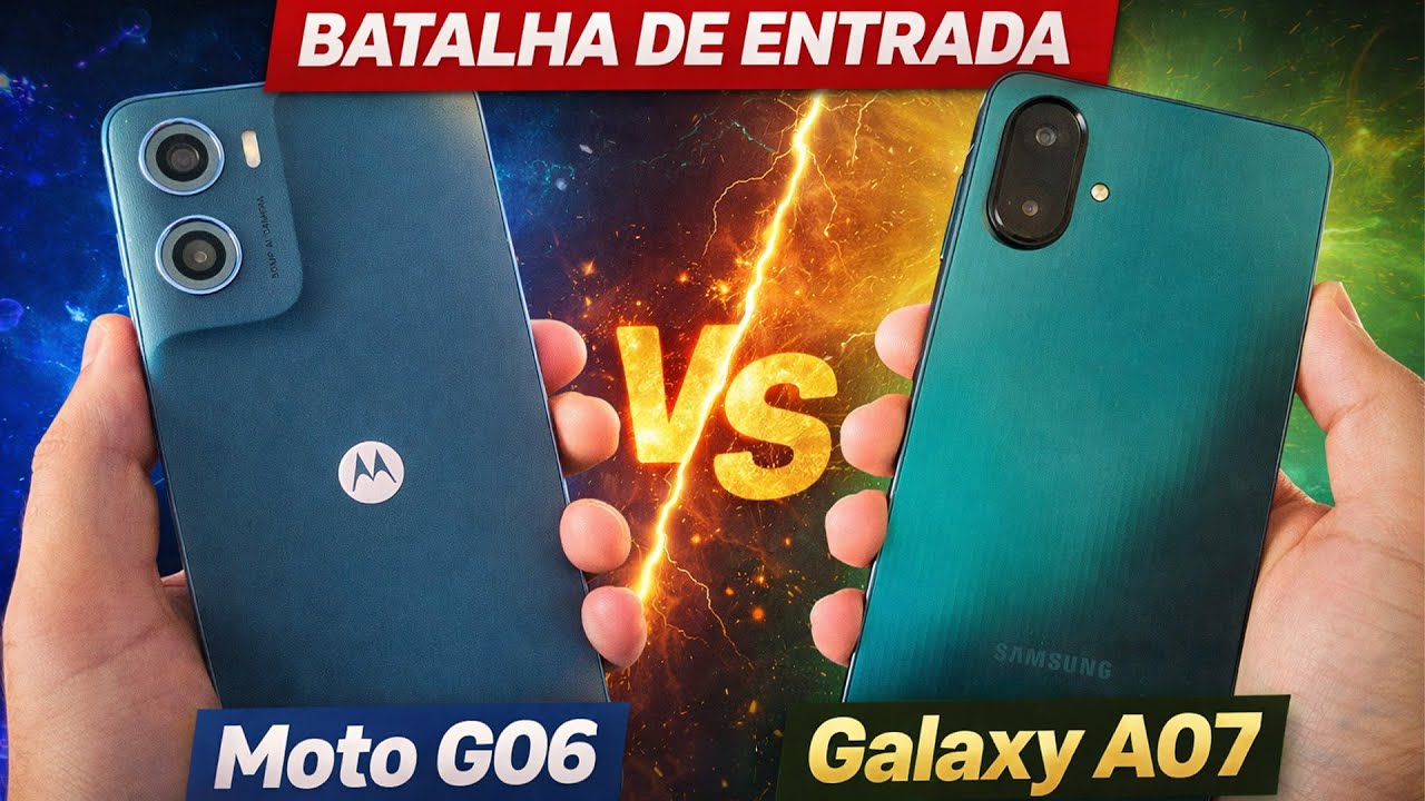 Moto G06 vs Galaxy A07: QUAL VALE MAIS A PENA EM 2026?