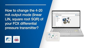 Tutorial FCX pressure transmitter, HART® modem: How to change 4–20 mA output mode with PACTware?