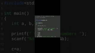 #19 | C Language | Coding | Basic Programming Exercise20  #shorts #coding