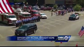 Procession scheduled Friday to bring slain Clinton officer's body back