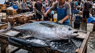 Filleting Fish with a Simple Kitchen Knife ! Live