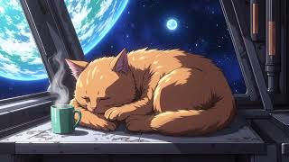 Catsby's fur glows under the console light, like starlight made tangible. 15. Space music. 4h08 screenshot 5