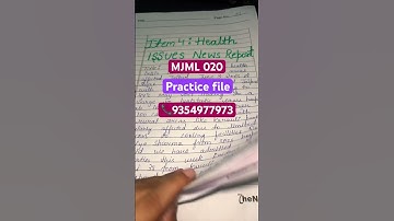 IGNOU MJML 020 Practical File #ignoupractical #ignouproject #ignoumjml