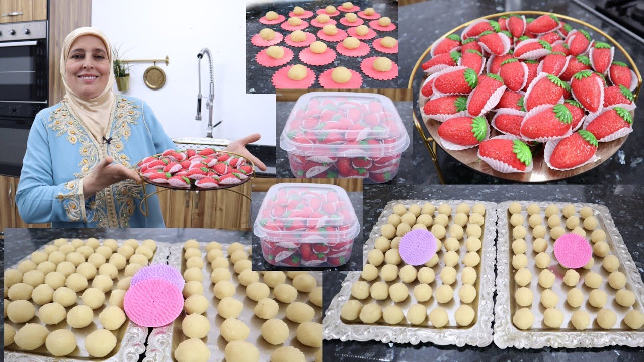 من أرشيف حلويات القصر🇲🇦حلوى الفريزة جد مميزة✅سهلة التحضير جد هائلة شكلا ومذاقا💯