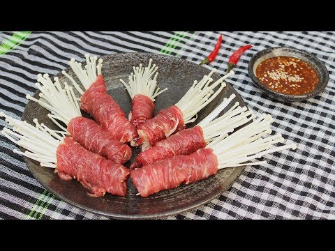 Video: Bò Cuộn Nấm