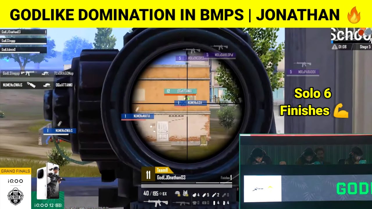 Godlike Domination In School Area Zone At BMPS 2024 💛 | Jonathan Is On ...