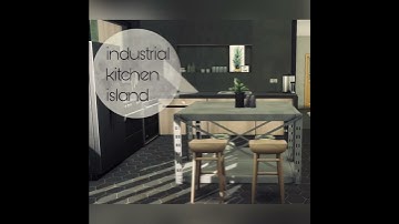 Sims 4 | Industrial Kitchen Island Idea | NOCC