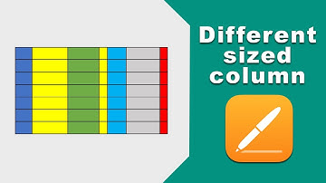 How to make different sized column of table in apple pages iCloud