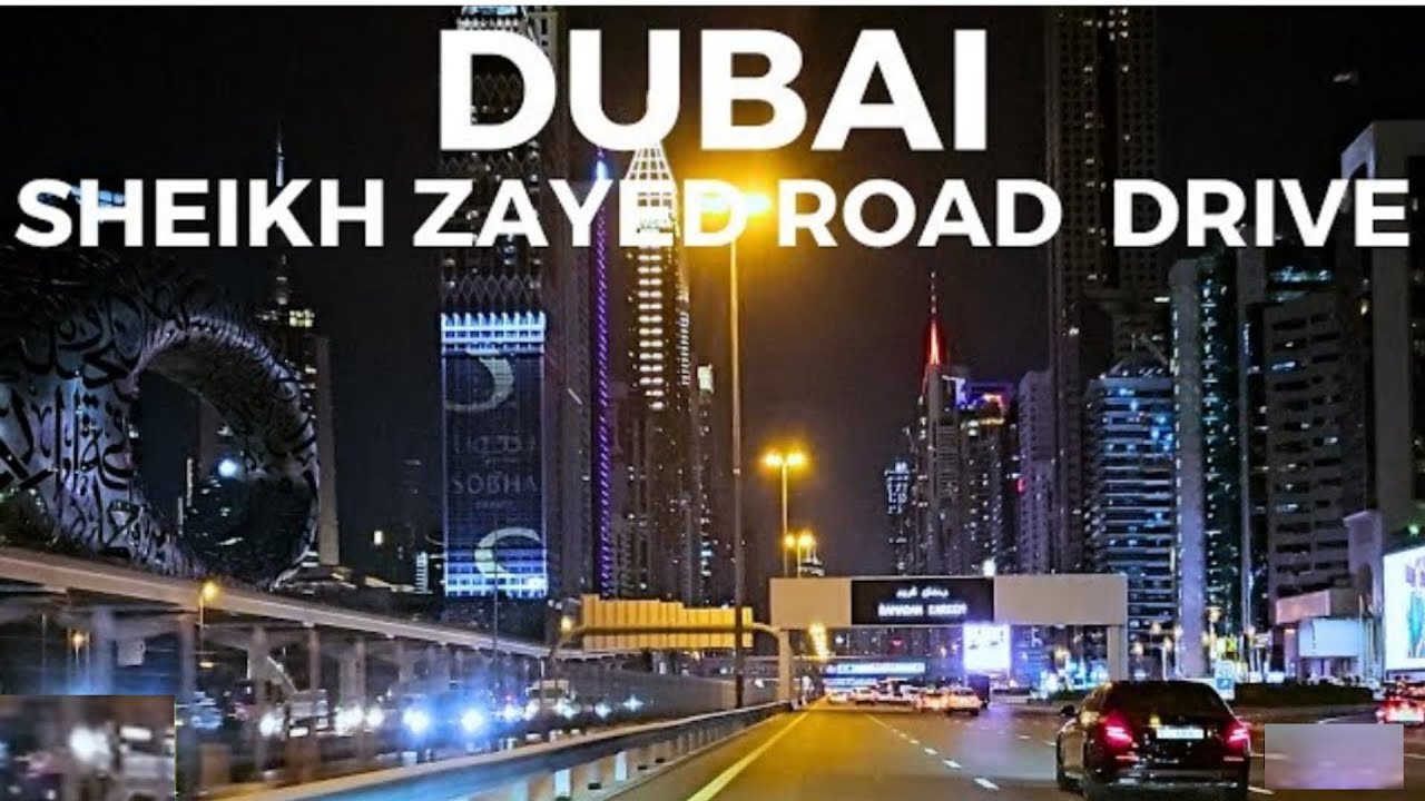 Sheikh Zayed Road Dubai | E11| Dubai Night Driving Status 2023