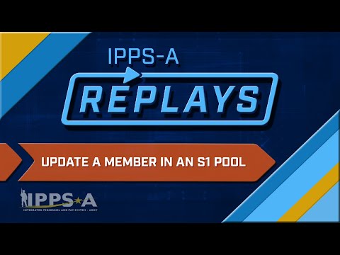 IPPS-A Replays: Update Member in an S1 Pool