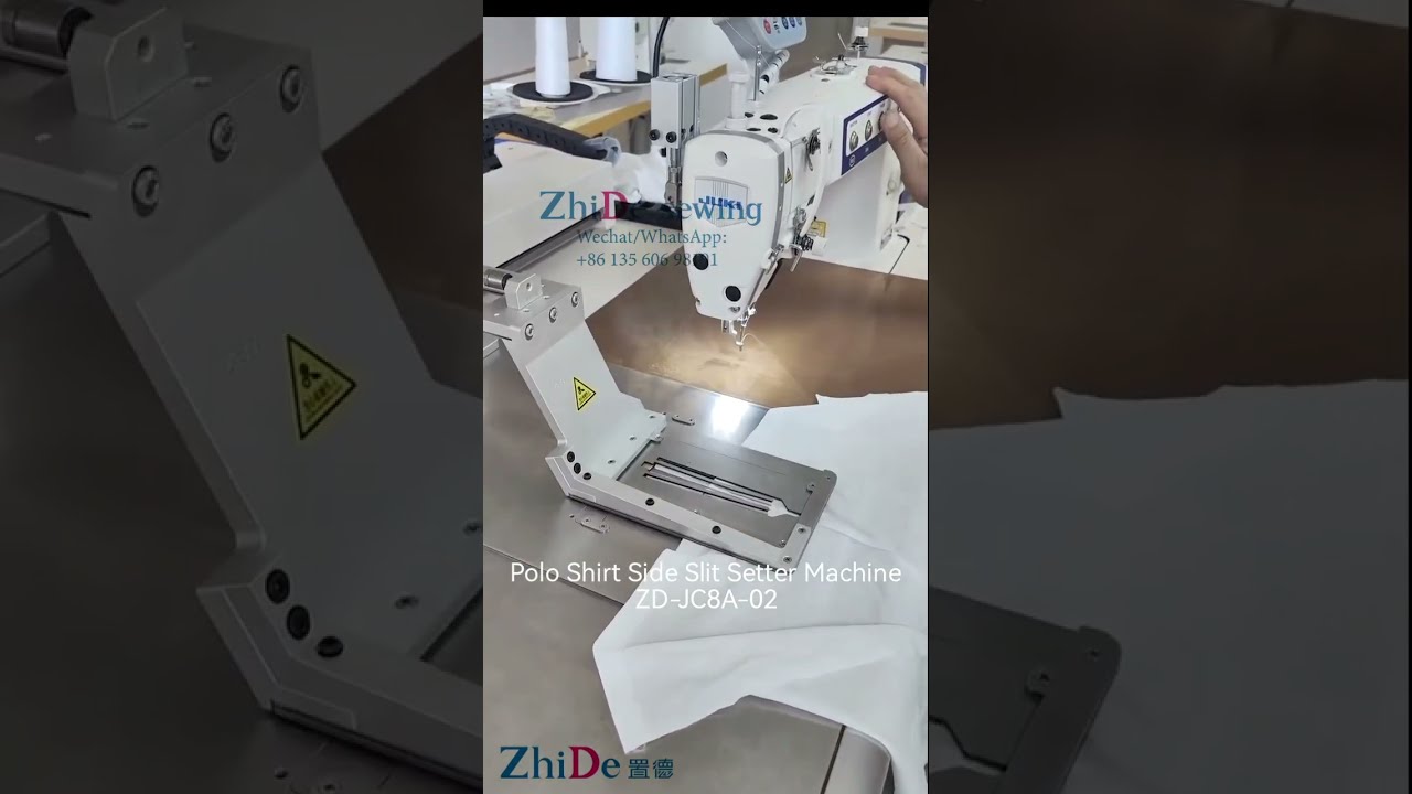 Polo Shirt Side Slit Sewing Machine Unskilled Operator Can Sew Perfect With Min S Training