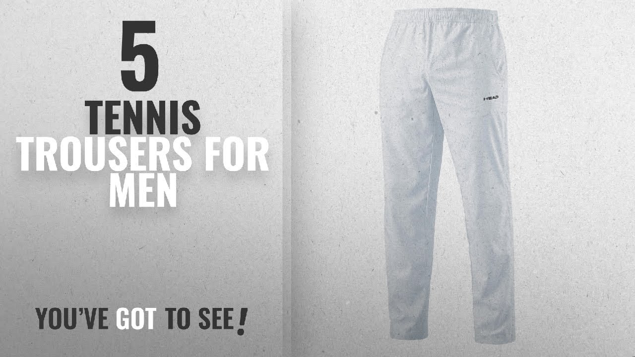 Top 10 Tennis Trousers For Men [2018]: HEAD Men's Club Pants Trousers, White, Medium