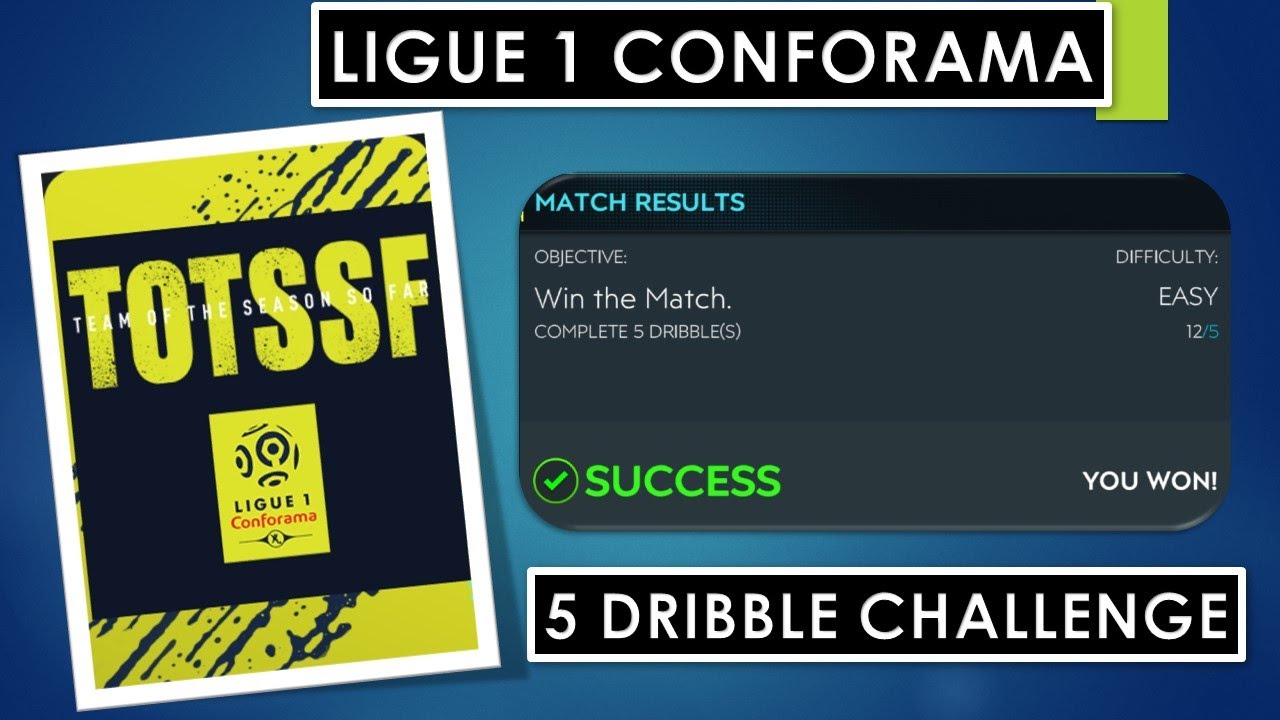 FIFA mobile TOTSSF Ligue1 Conforama | 5 Dribble challenge with smooth roulette skill move ...