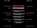 🖤🧠 Female Dark Psychology Secrets Revealed! 😳🔥⚠️💯 #psychology