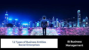 1.2 - Types of Business Entities -  Social Enterprises - IB Business Management
