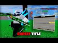 Obtaining The Rarest Title In Blox Fruits (PVP)